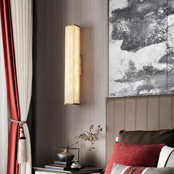Alabaster Cuboid Wall Sconce