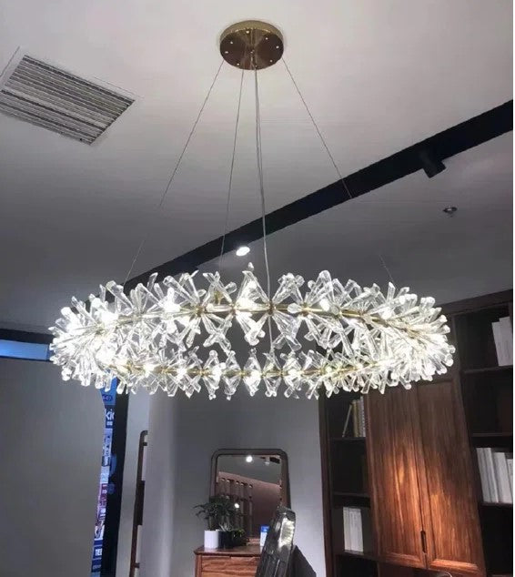 Frozen Ice Crystal Chandelier Light For Living Room Dining Hall