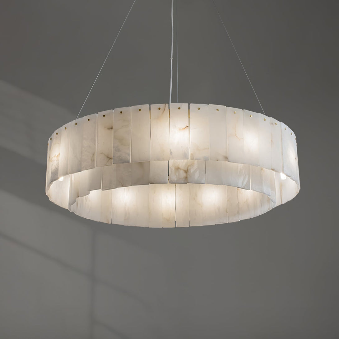 Alabaster Rock  Round Chandelier