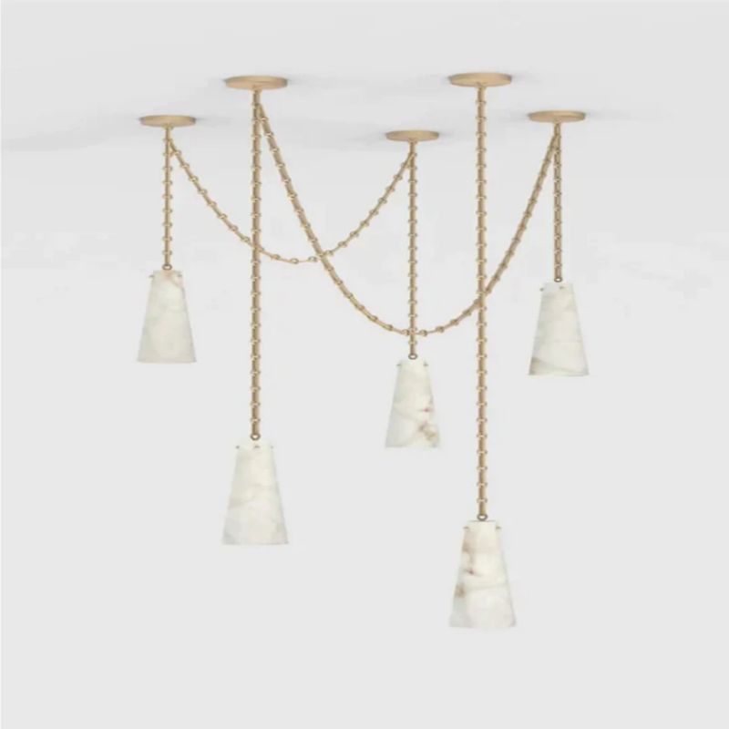 Alabaster Steven Contemporary Chandelier 5-Light