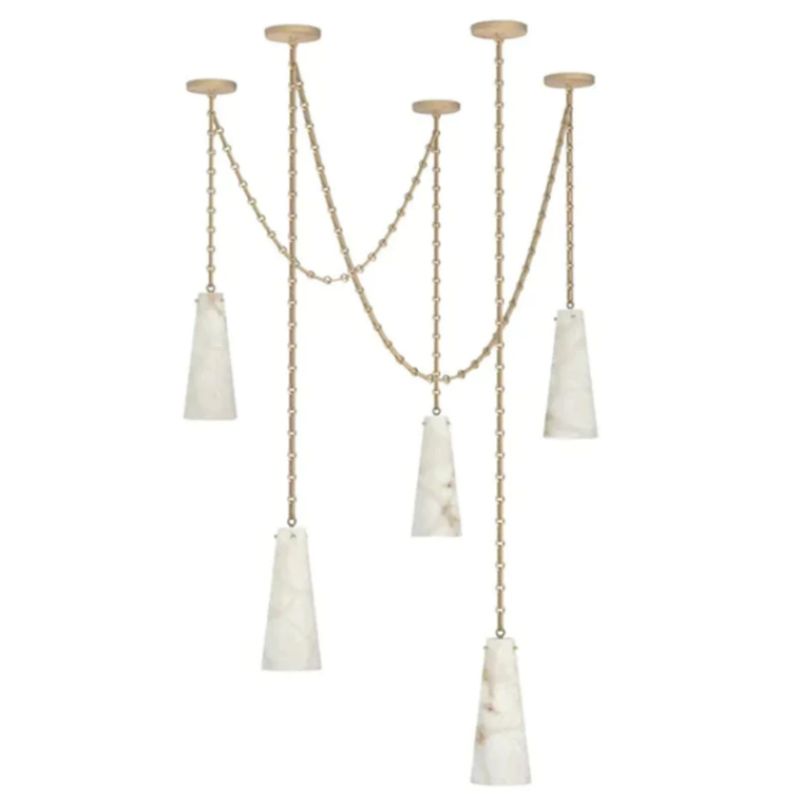 Alabaster Steven Contemporary Chandelier 5-Light